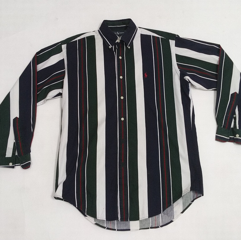 90's Ralph Lauren polo striped  shirt Small